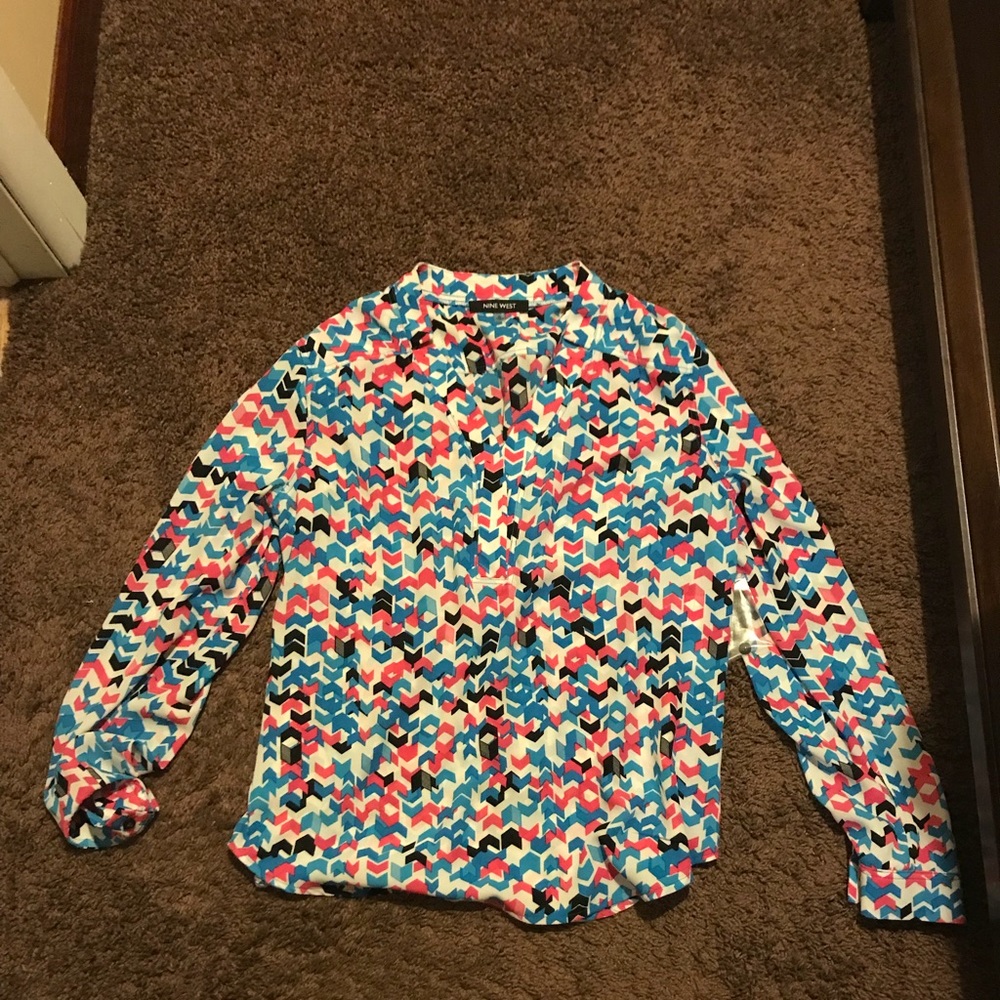 Formal zigzag multicolor blouse